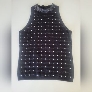WHBM silver studded top